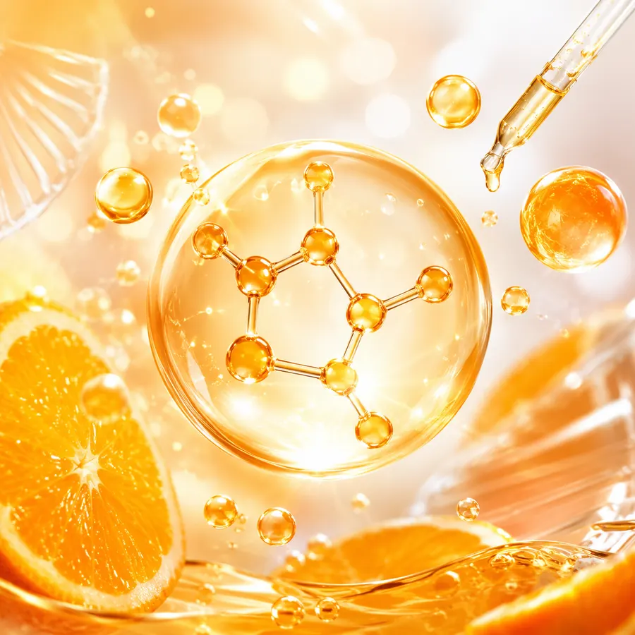 Vitamina C representando o ativo da fórmula